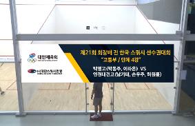 "제21회 회장배 전 한국 스쿼시 선수권대회